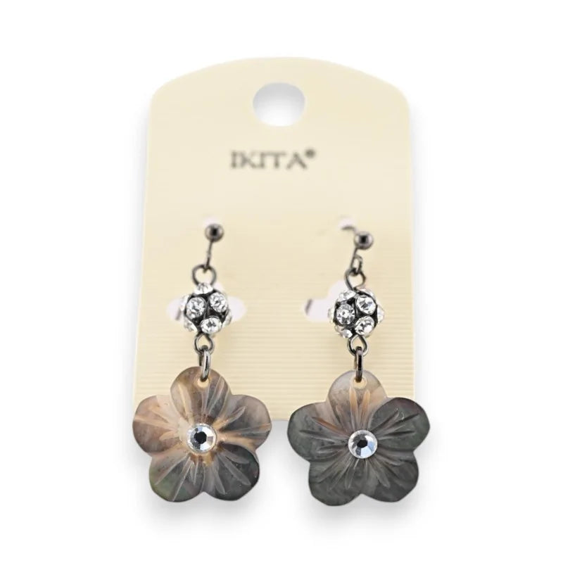Boucles d'oreilles fleur nacre Ikita