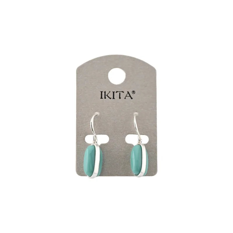 Boucles d'oreilles ovales turquoise de chez Ikita