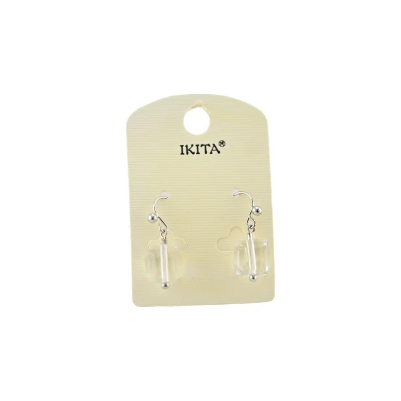 Boucles d'oreilles cubes transparents de chez Ikita