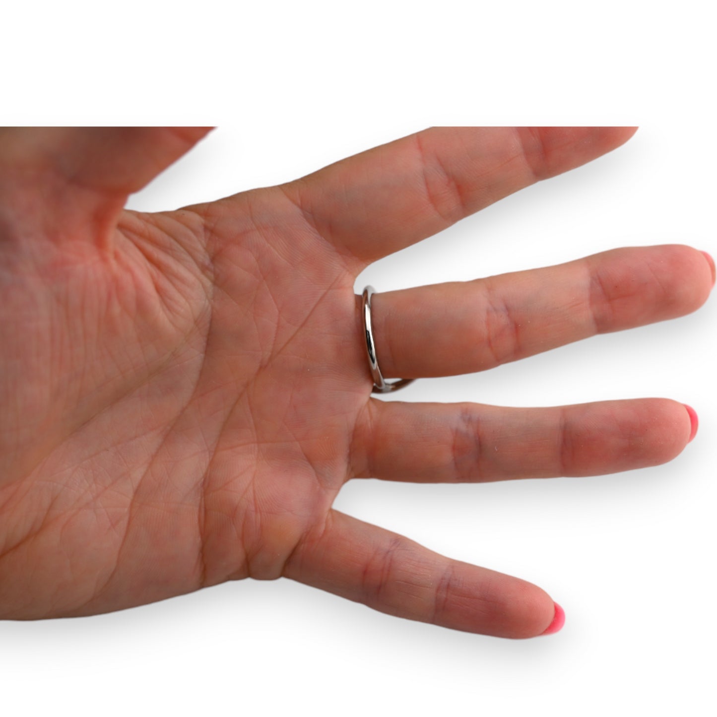 Bague acier argenté ovale et perle