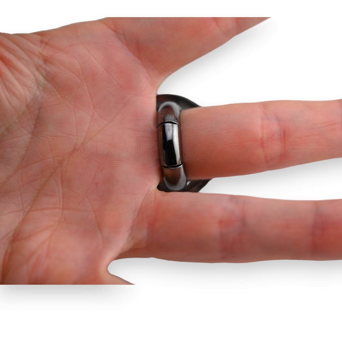 Bague fantaisie cœur métal argentée gris