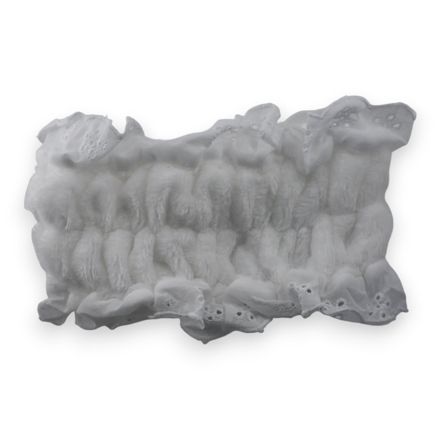 Bandeau à maquillage blanc femme broderie anglaise