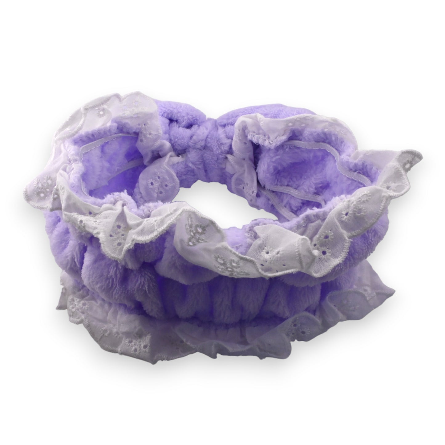 Bandeau à maquillage femme parme broderie anglaise