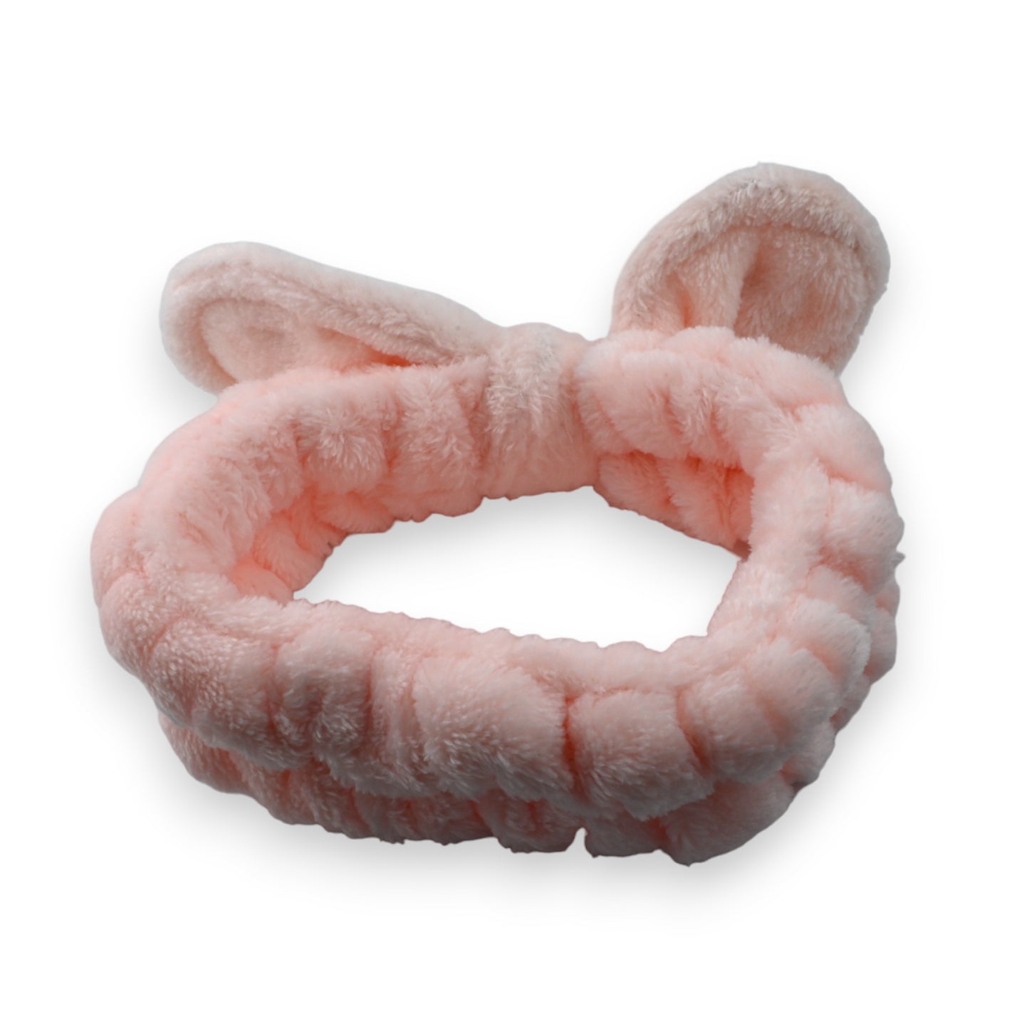 Bandeau à maquillage femme rose tendre noeud coeur