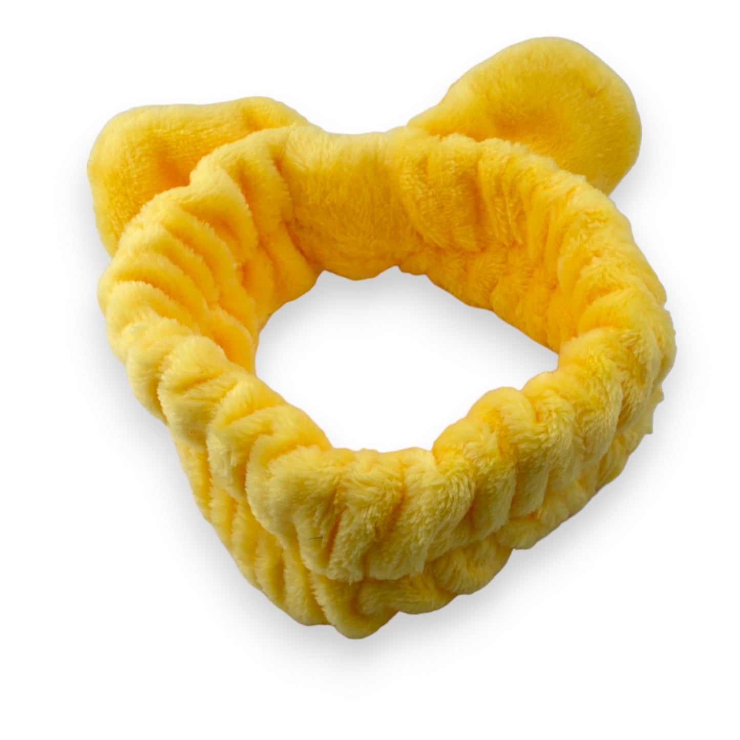 Bandeau à maquillage molletonné jaune