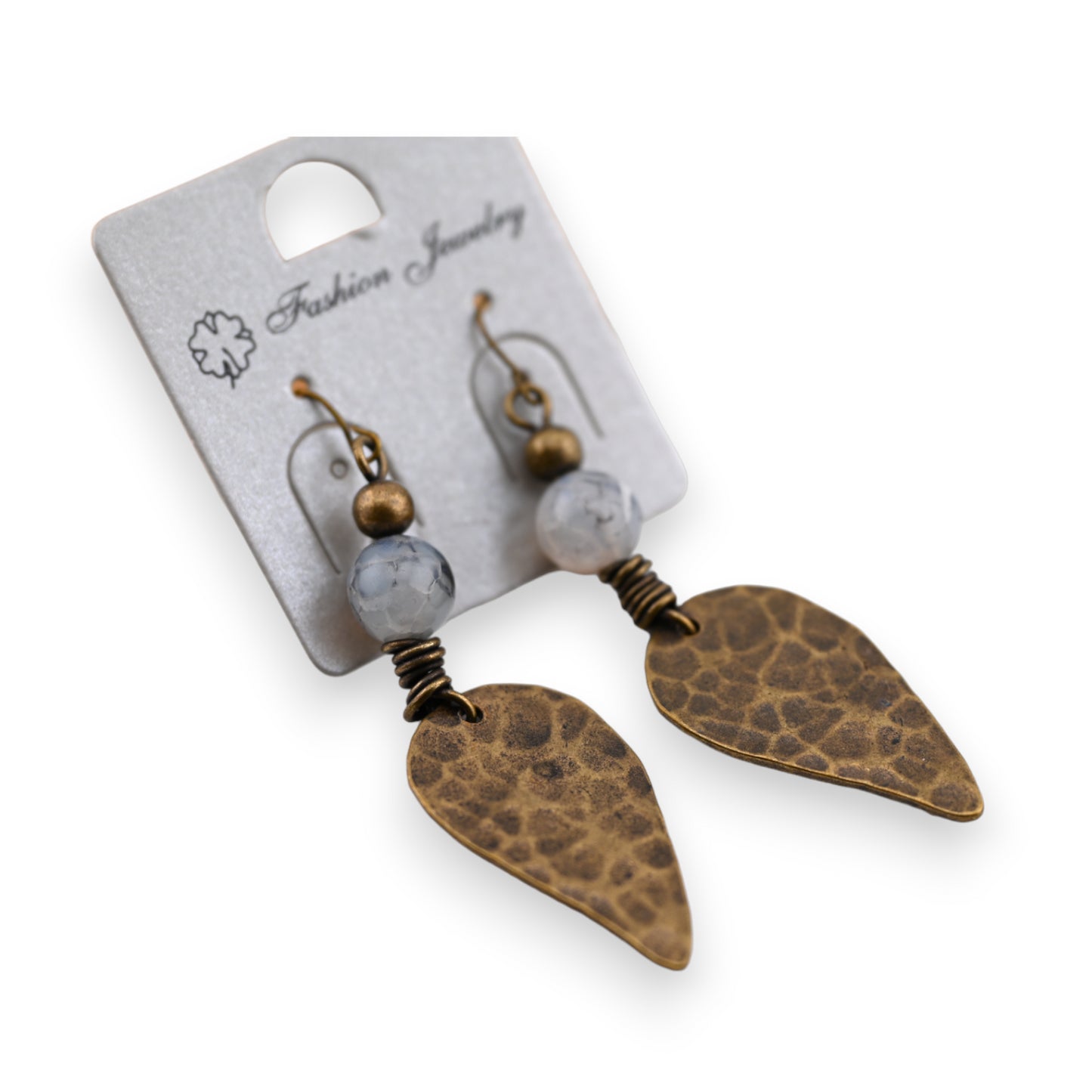 Boucle d'oreille métal vieilli ethnique