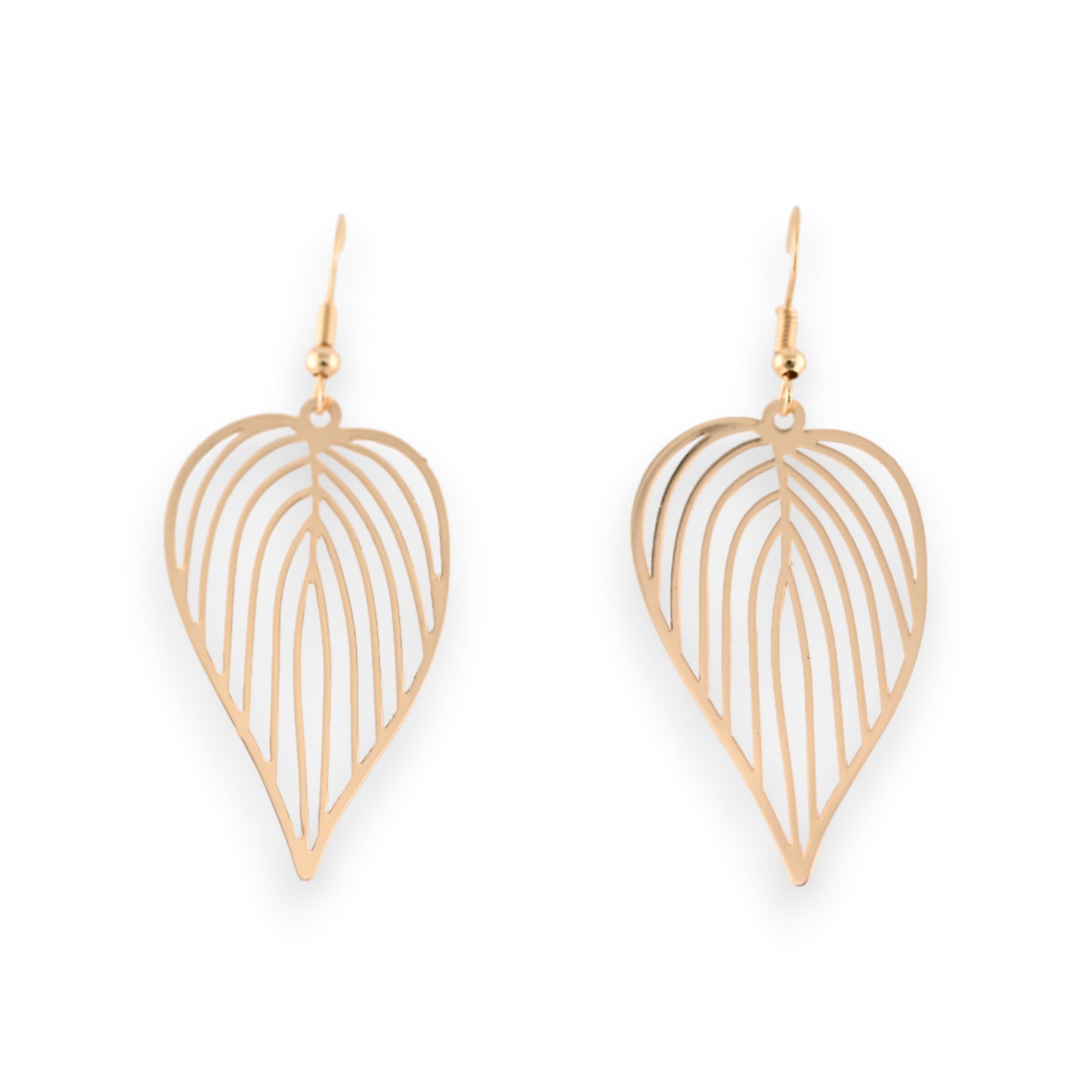 Boucles d'oreilles feuilles dorées