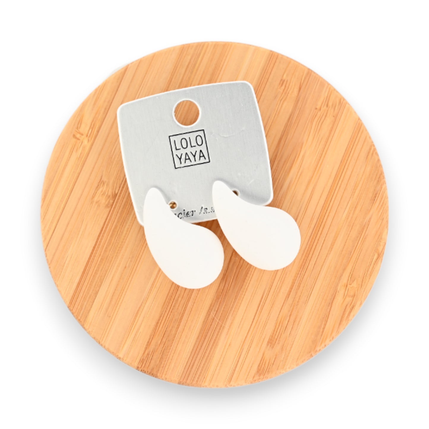 Boucles d'oreilles goutte blanche