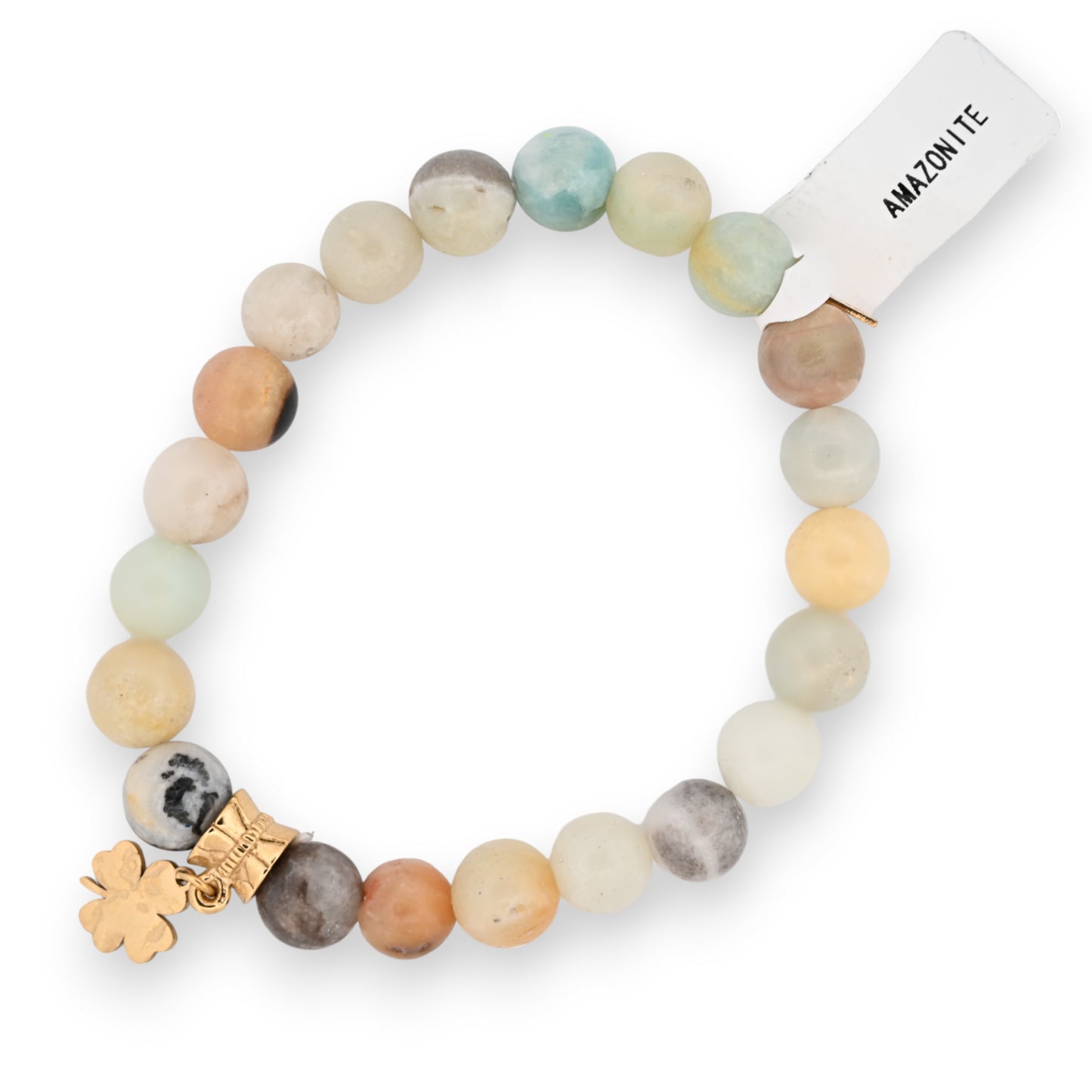 Bracelet Amazonite charm trèfle