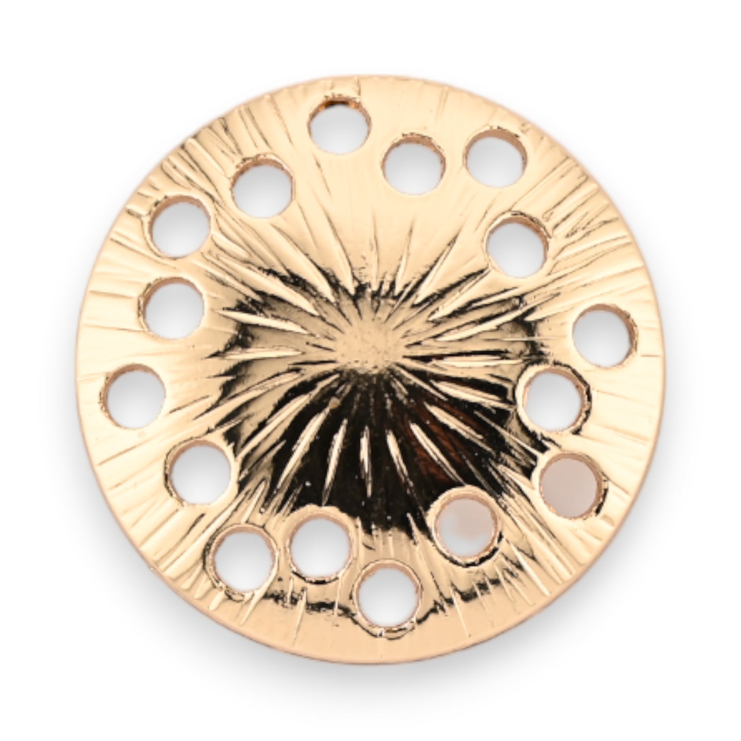 Broche aimantée dorée coeur pierres diverses