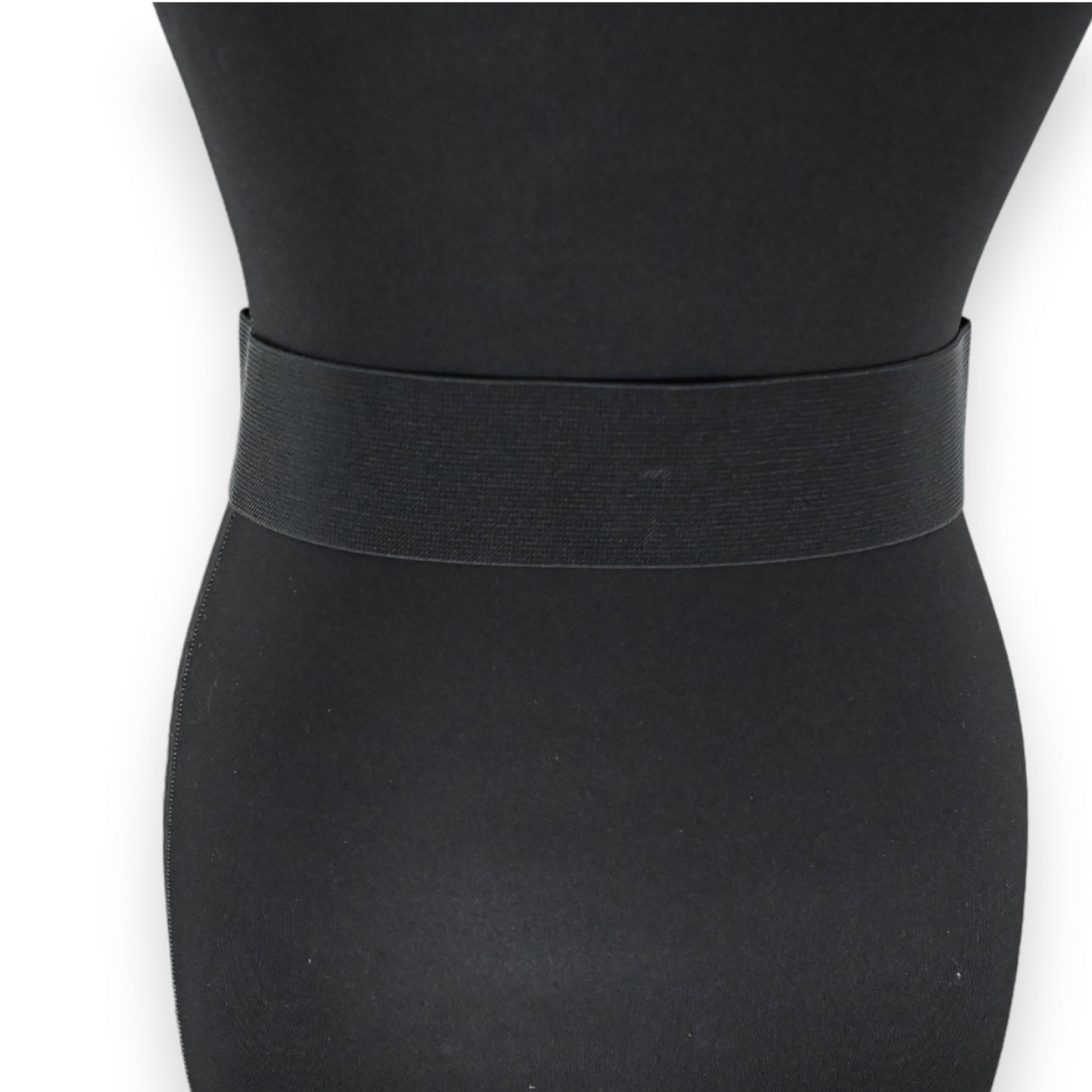 Ceinture fantaisie élastique femme boucle dorée noire
