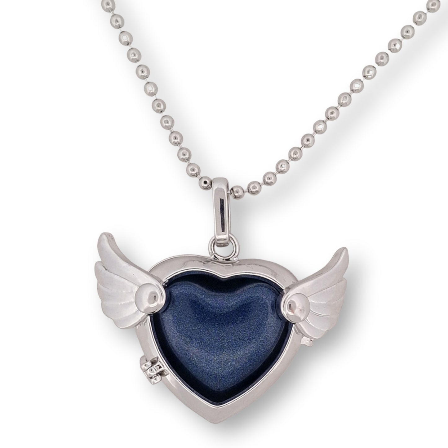 Collier jolie coeur ailes d'ange ouvrable