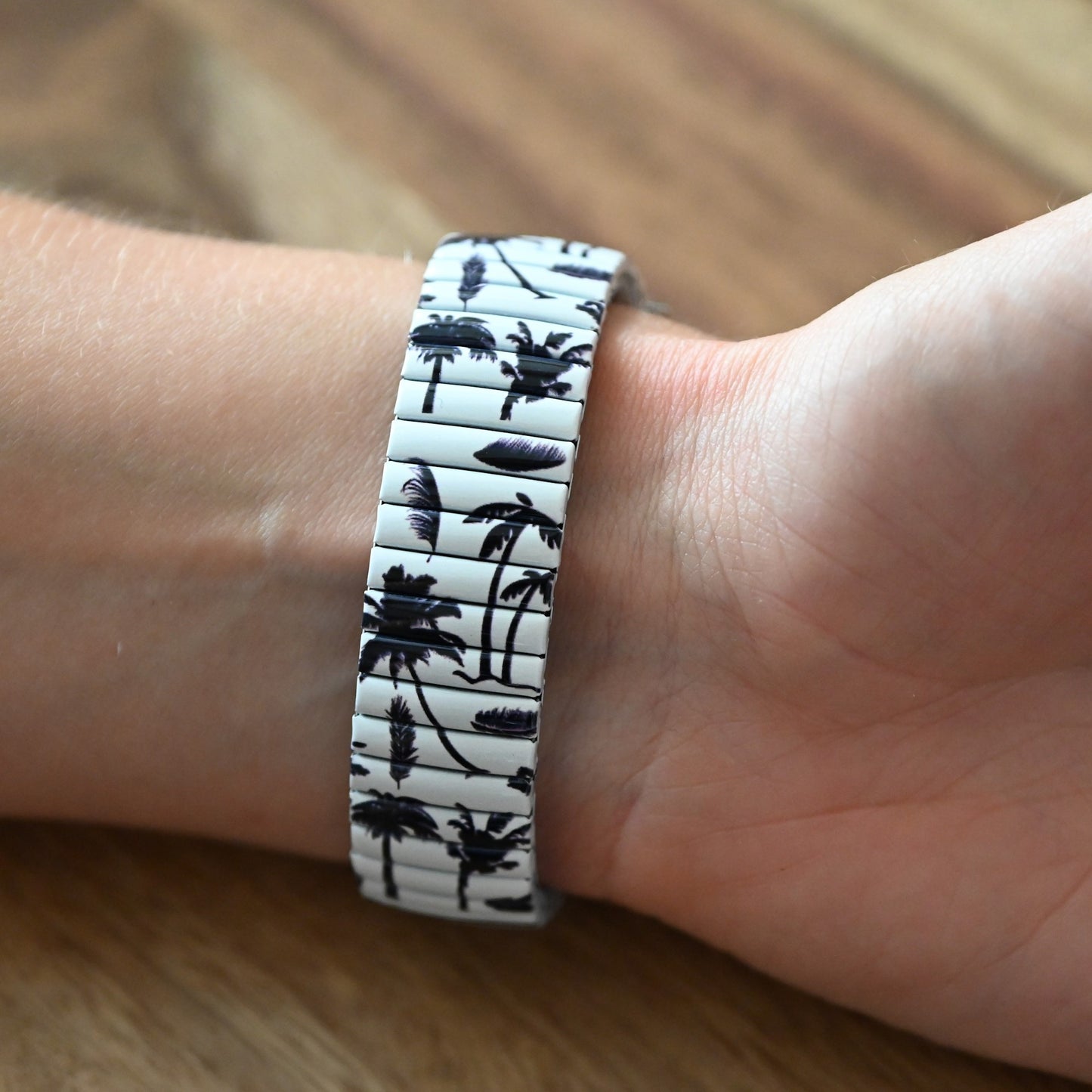 Montre Ernest palmier noir et blanc