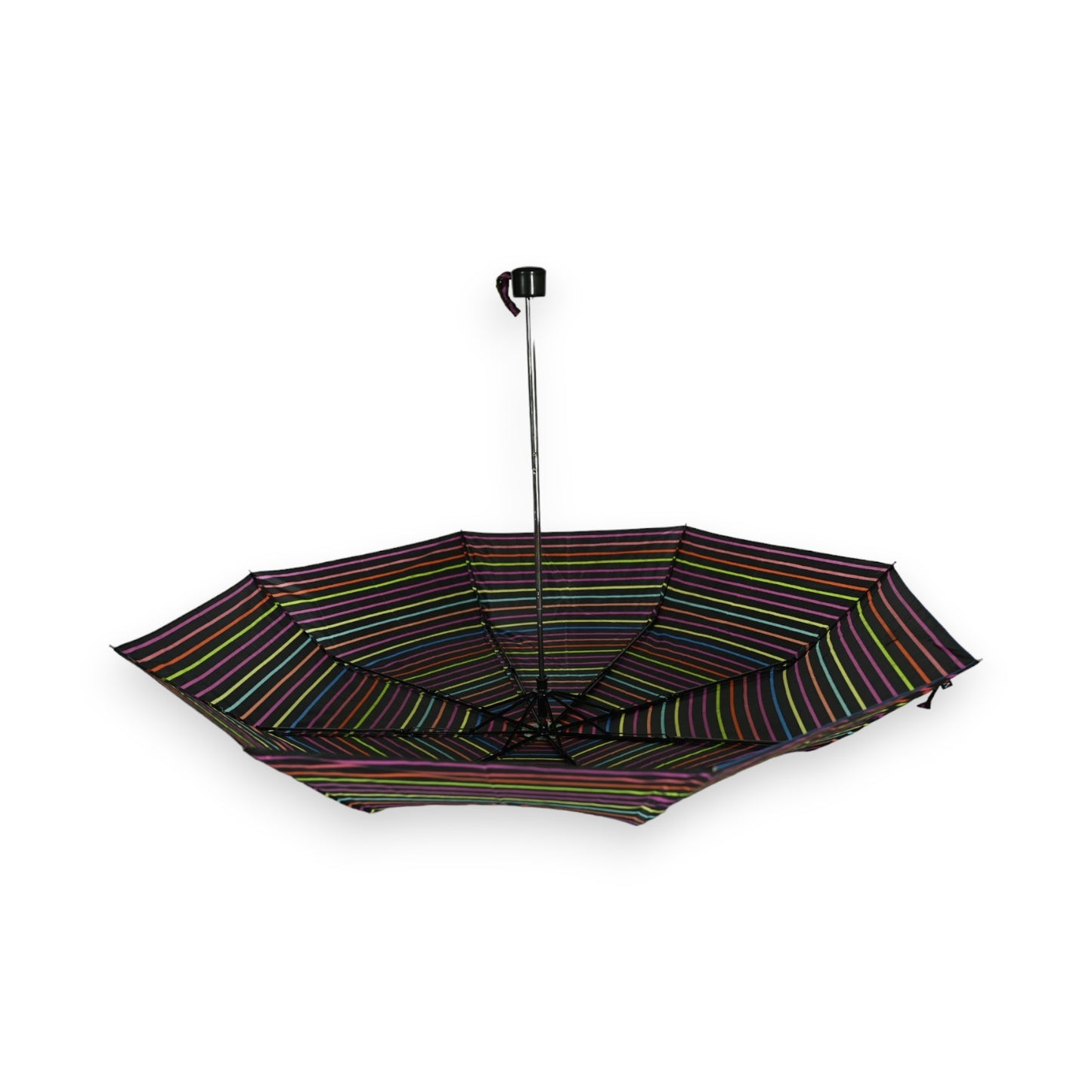 Parapluie pliant manuel motifs lignes fines multicolores