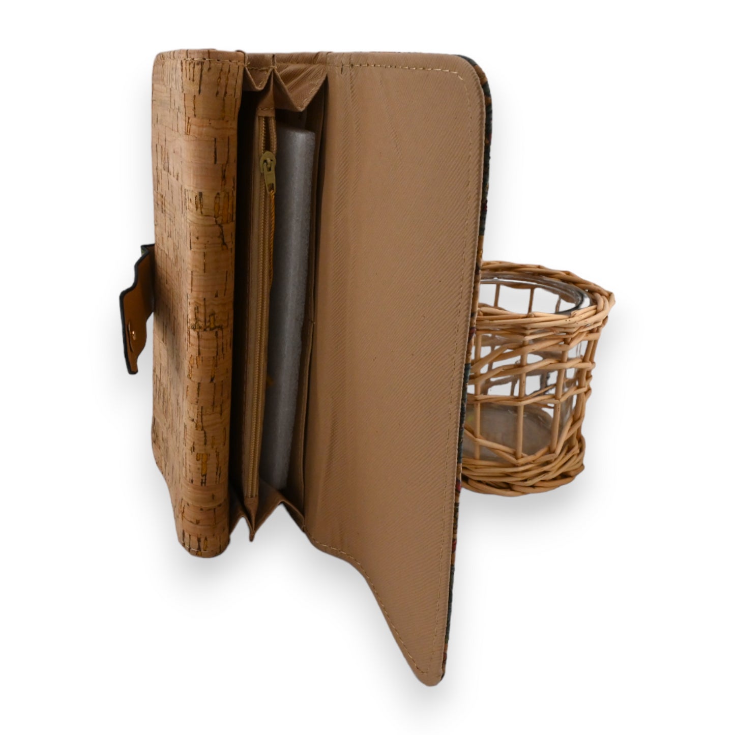 Portefeuille liège graphisme multicolore