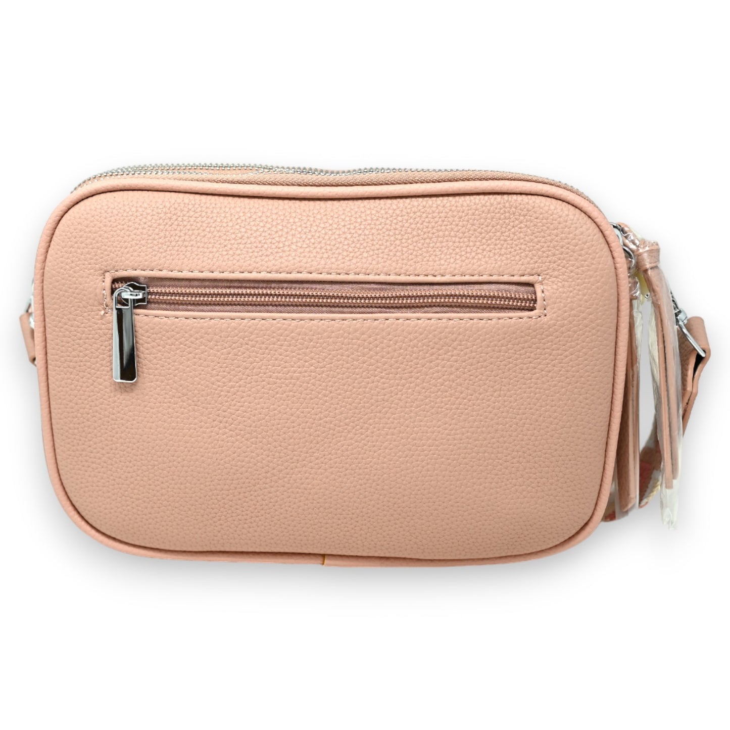 Sac bandoulière carré multi poches rose
