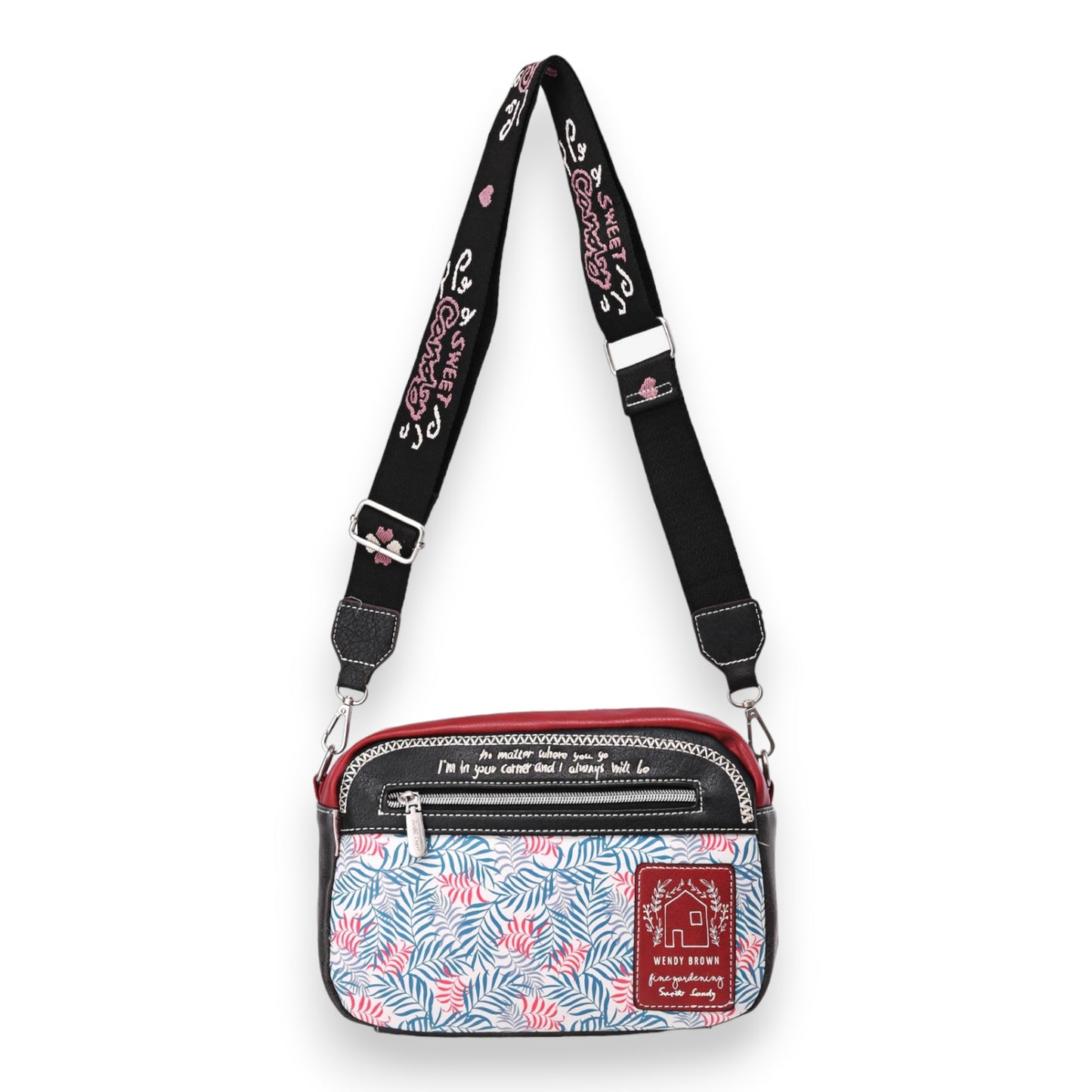 Sac bandoulière cartable Sweet & Candy rouge et noir