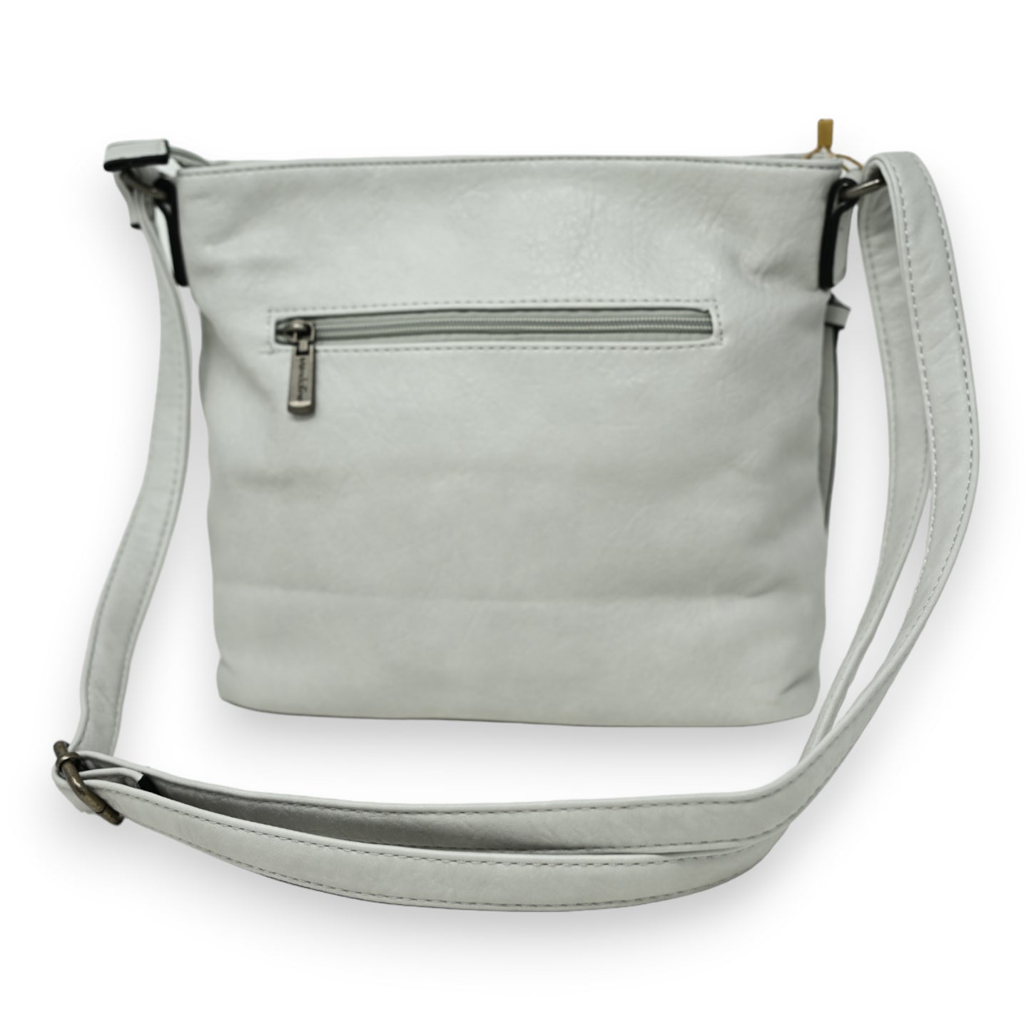 Sac bandoulière gris perle multi poches