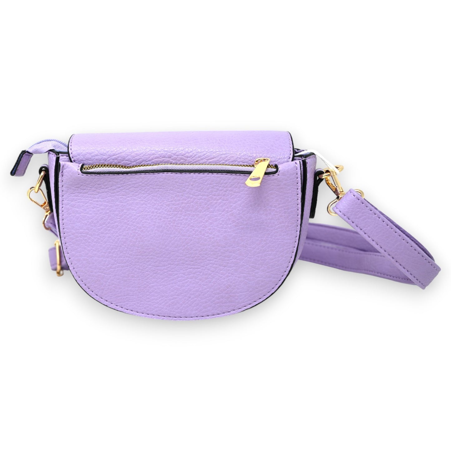 Sac bandoulière parme fermoir doré chic