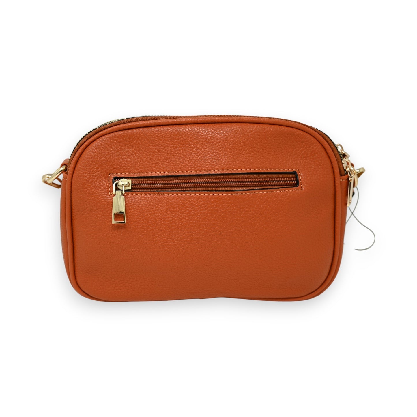 Sac bandoulière rectangle multi poches orange