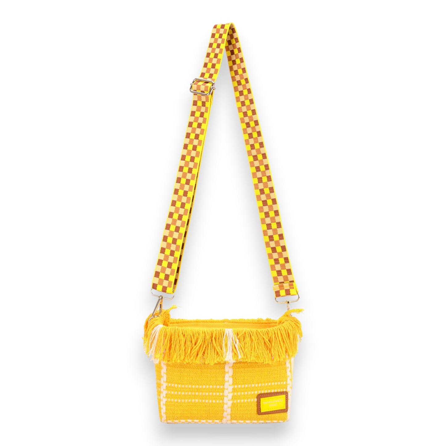 Sac bandoulière tissu David Jones jaune