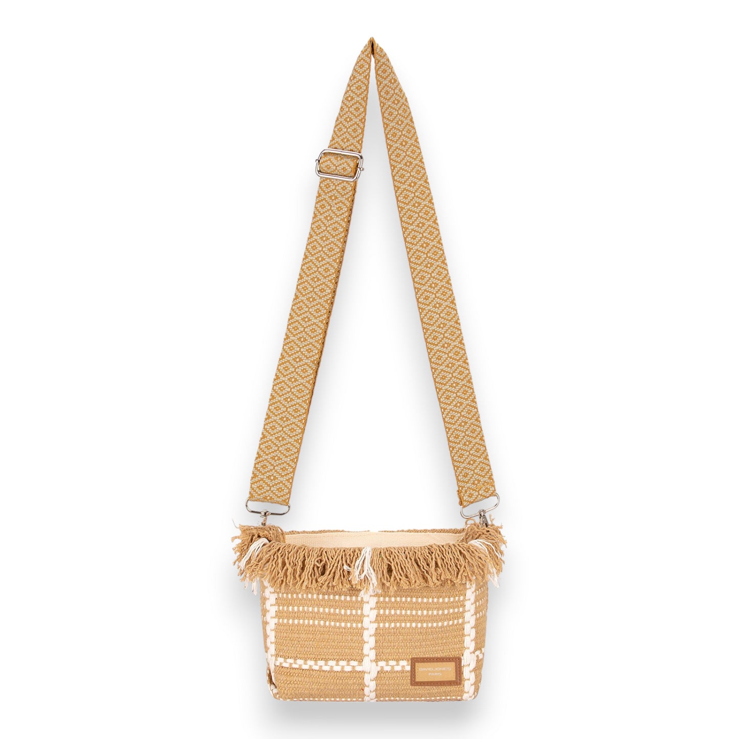 Sac bandoulière tissu David Jones CAMEL