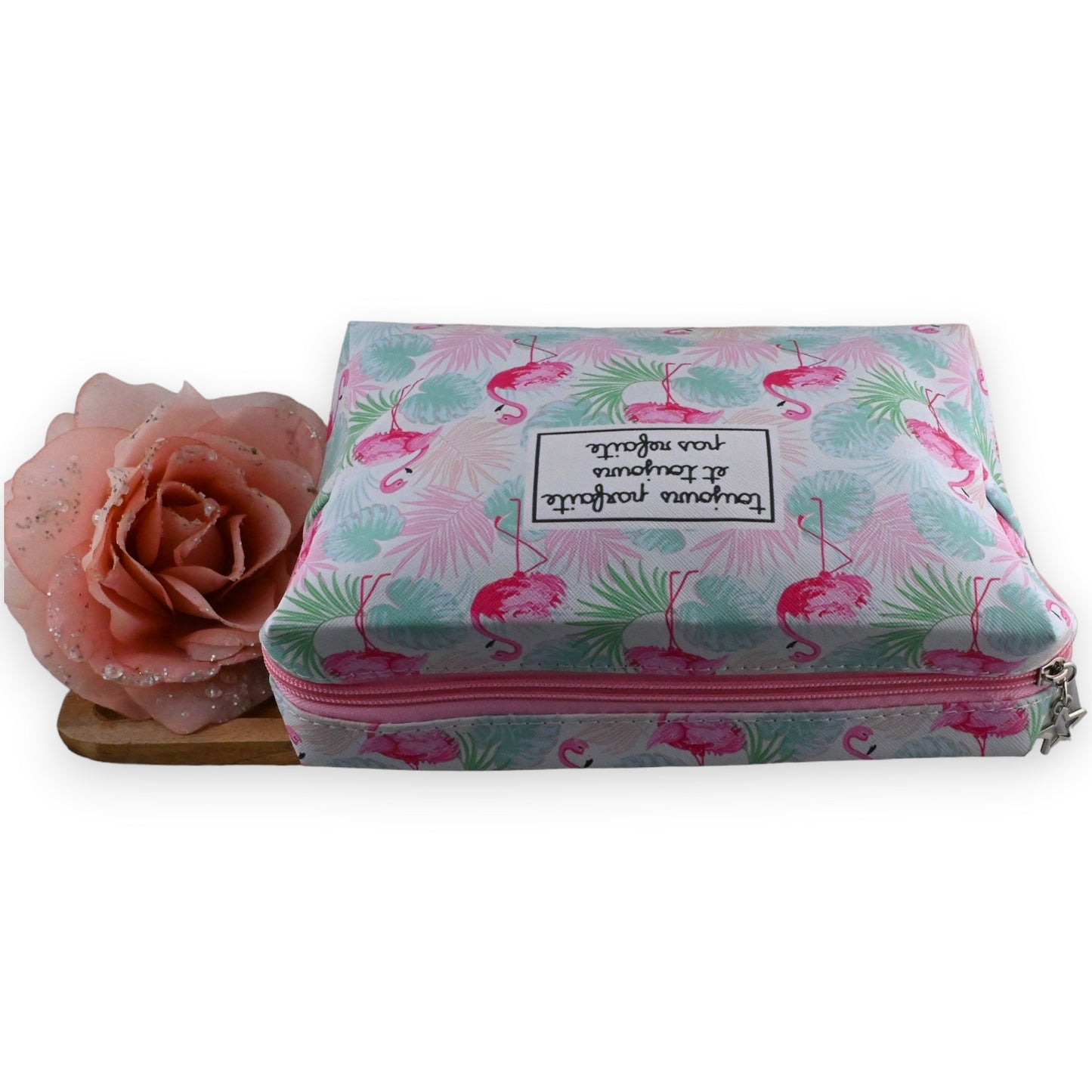 Trousse de toilette flamant rose