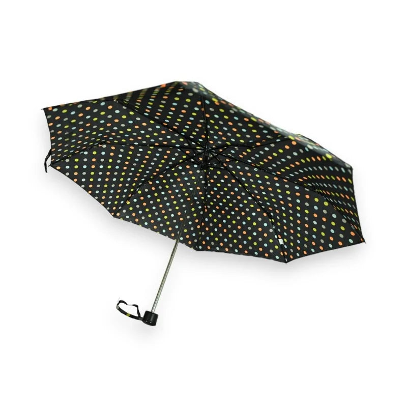 Parapluie pliant manuel  pois multicolore