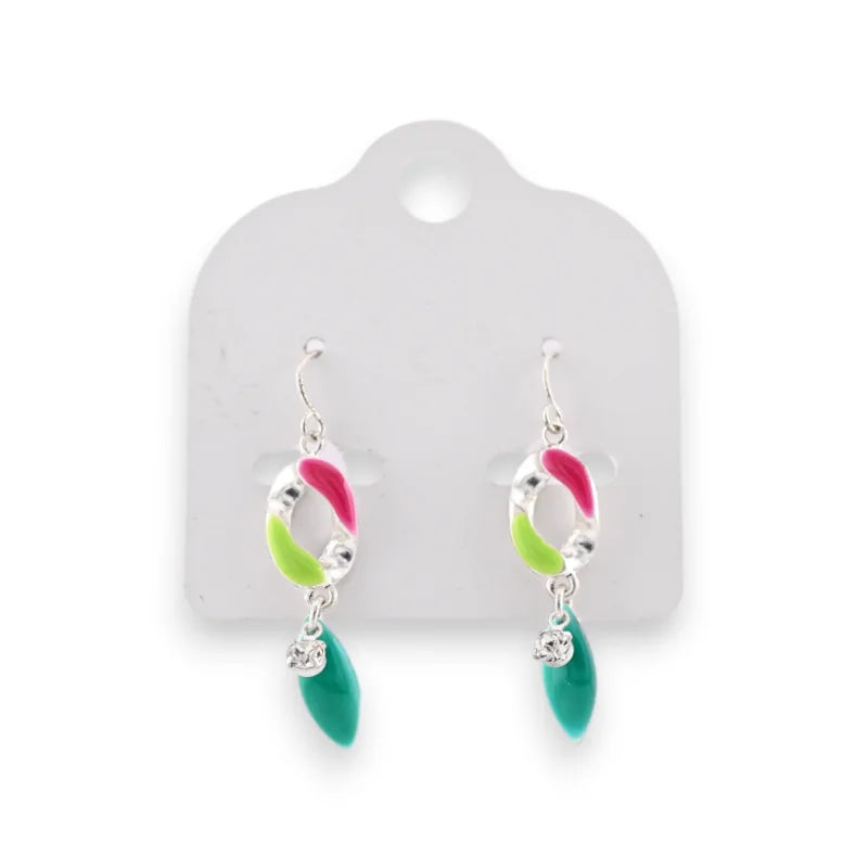 Boucles d'oreilles métal couleur originales marque Ikita