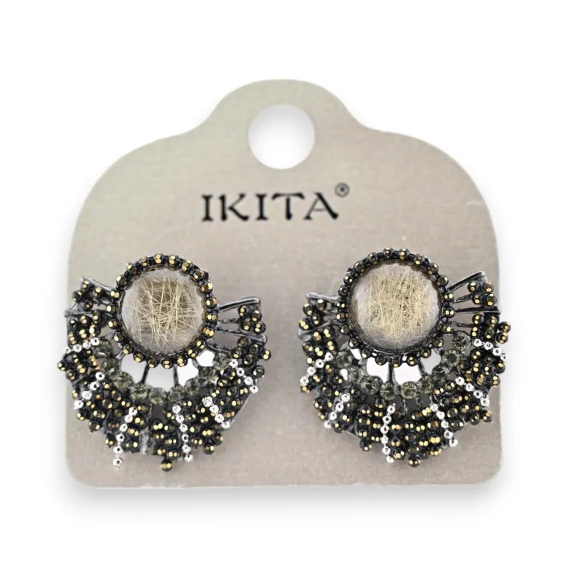 Boucles d'oreille Ikita métal argenté