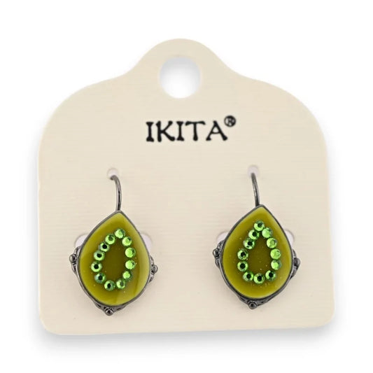 Boucles d'oreilles Ikita Vert Anis