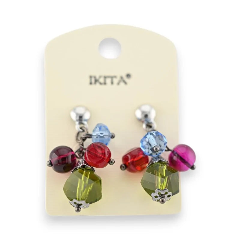 Boucles d'oreilles grappe multicolore de chez Ikita