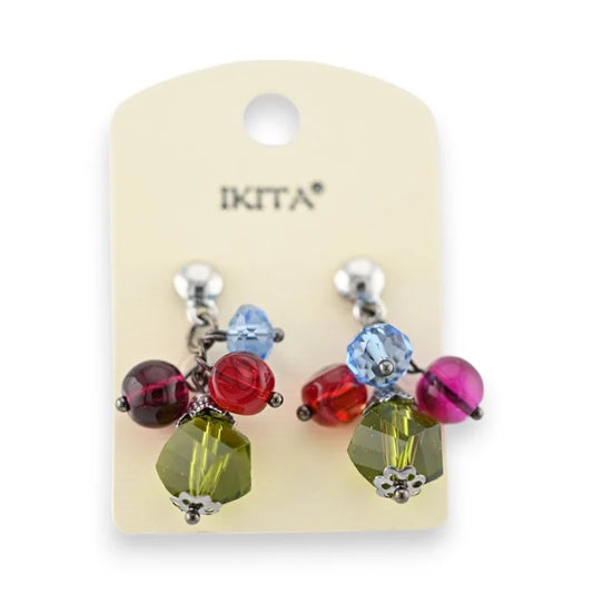 Boucles d'oreilles grappe multicolore de chez Ikita