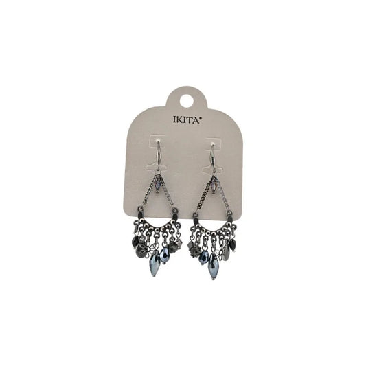 Boucles d'oreilles pendantes Ikita grises