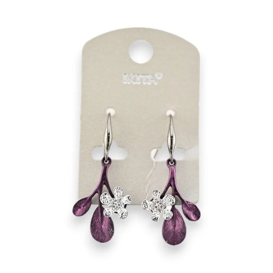 Boucles d'oreilles Ikita fleurs Violines
