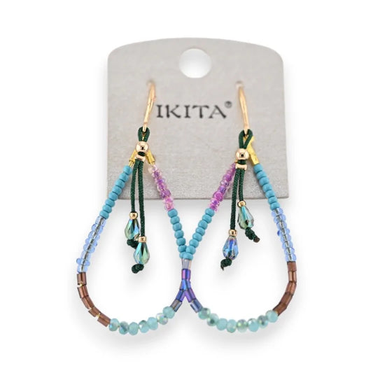 Boucles d'oreilles Ikita Perles Multicolores