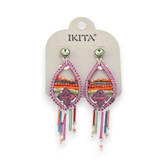Boucles d'oreilles Bohème Multicolores Ikita