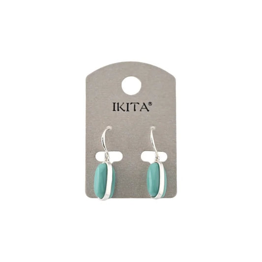 Boucles d'oreilles ovales turquoise de chez Ikita