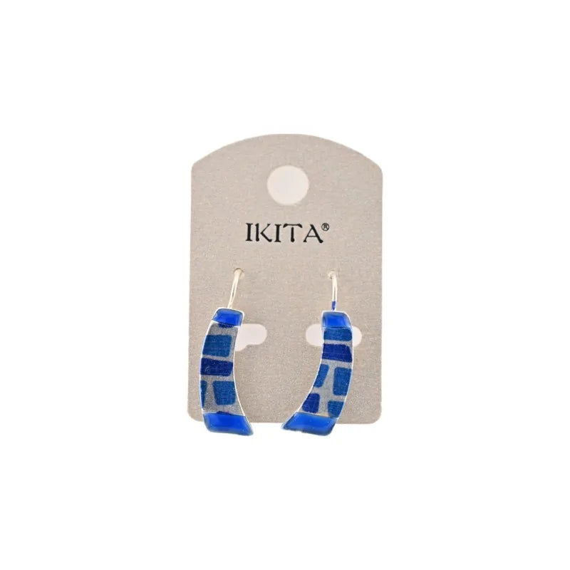 Boucles d'oreilles Ikita Bleu azur