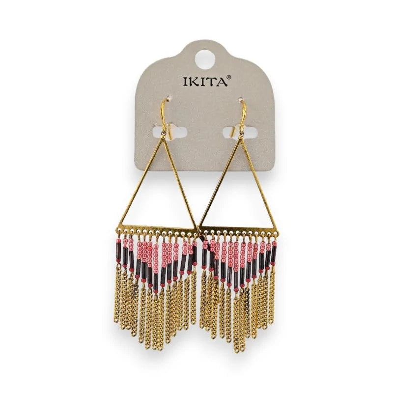 Boucles d'oreilles indiennes fines perles de chez Ikita