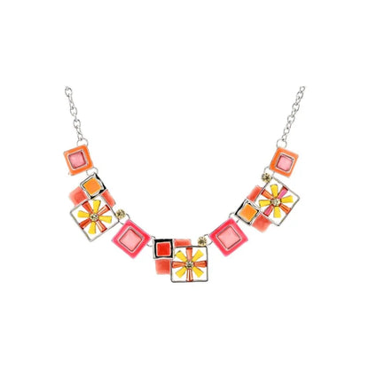 Collier géométrique floral Ikita