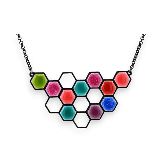 Collier fantaisie Hexacouleurs  de chez Ikita