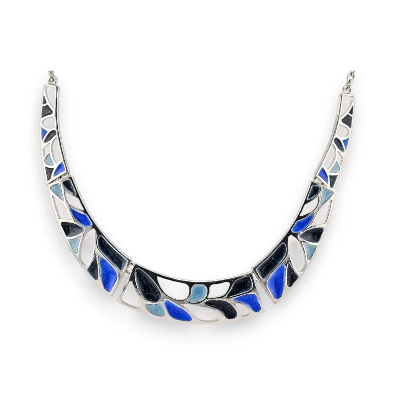 Collier semi-rigide Mosaïque Bleue  de chez Ikita