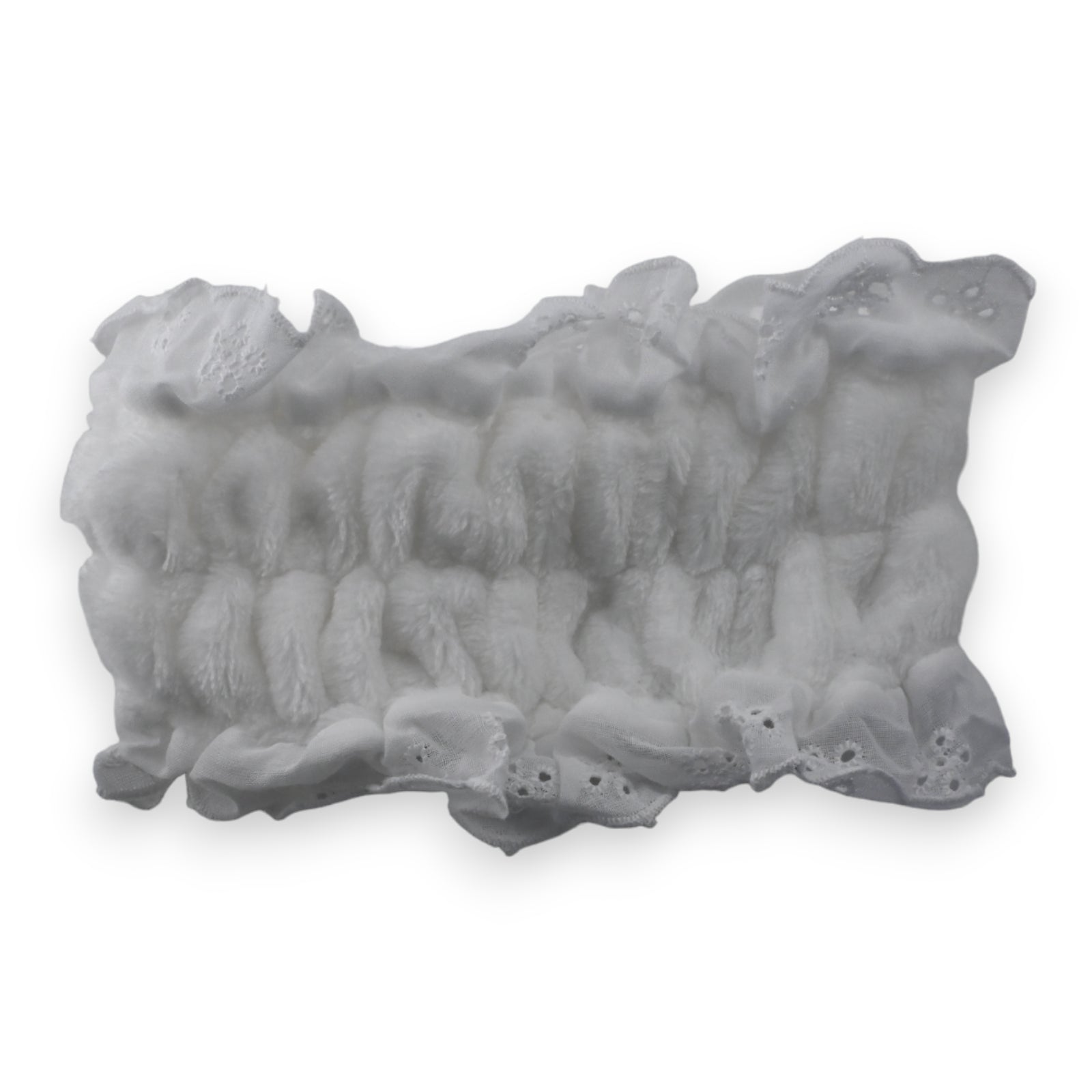Bandeau à maquillage blanc femme broderie anglaise