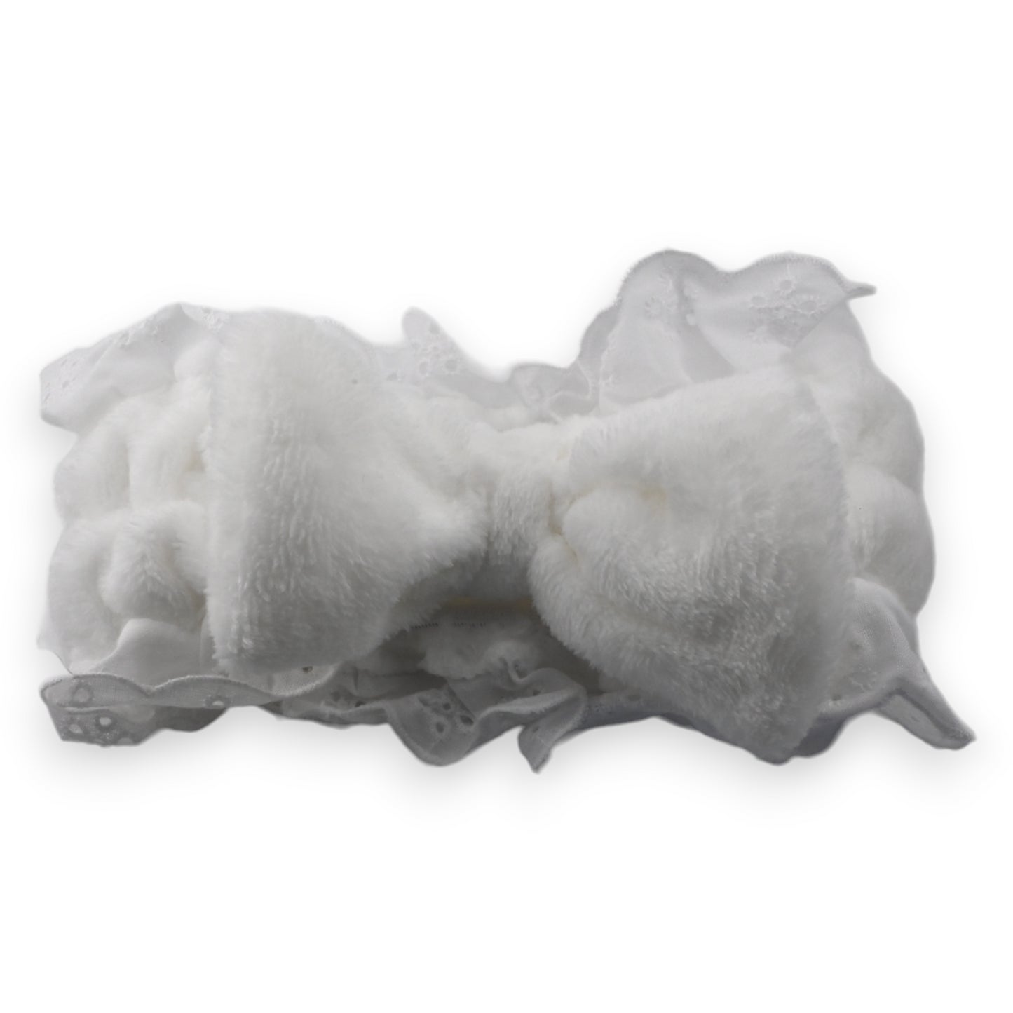 Bandeau à maquillage blanc femme broderie anglaise