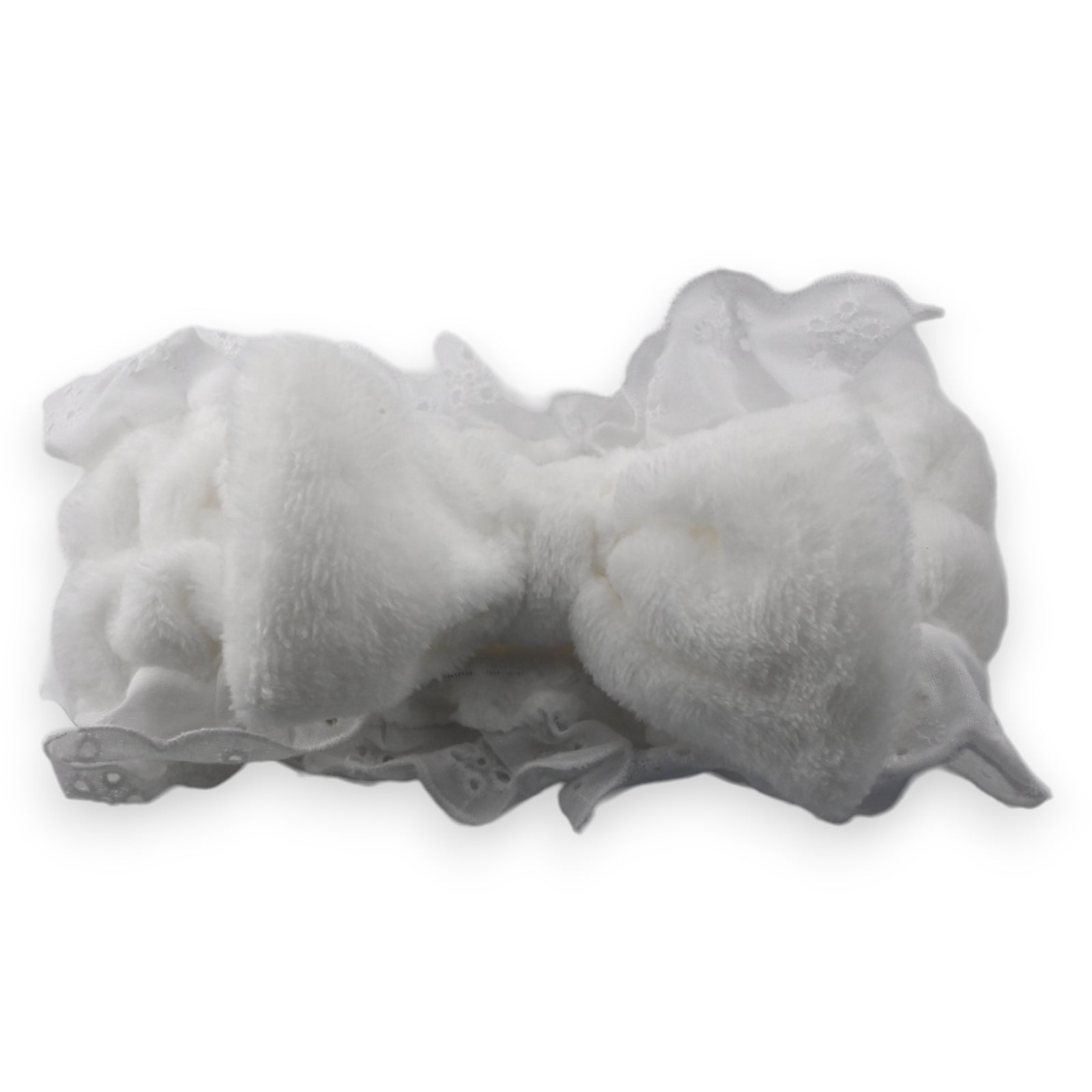 Bandeau à maquillage blanc femme broderie anglaise