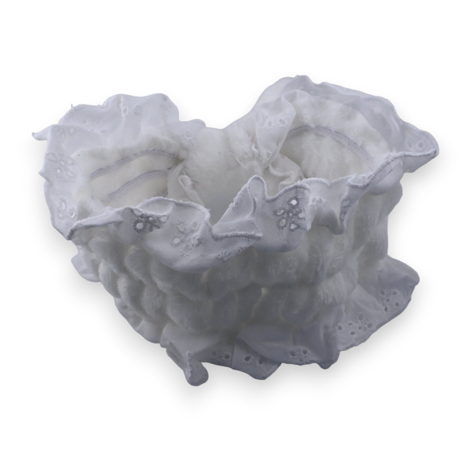 Bandeau à maquillage blanc femme broderie anglaise