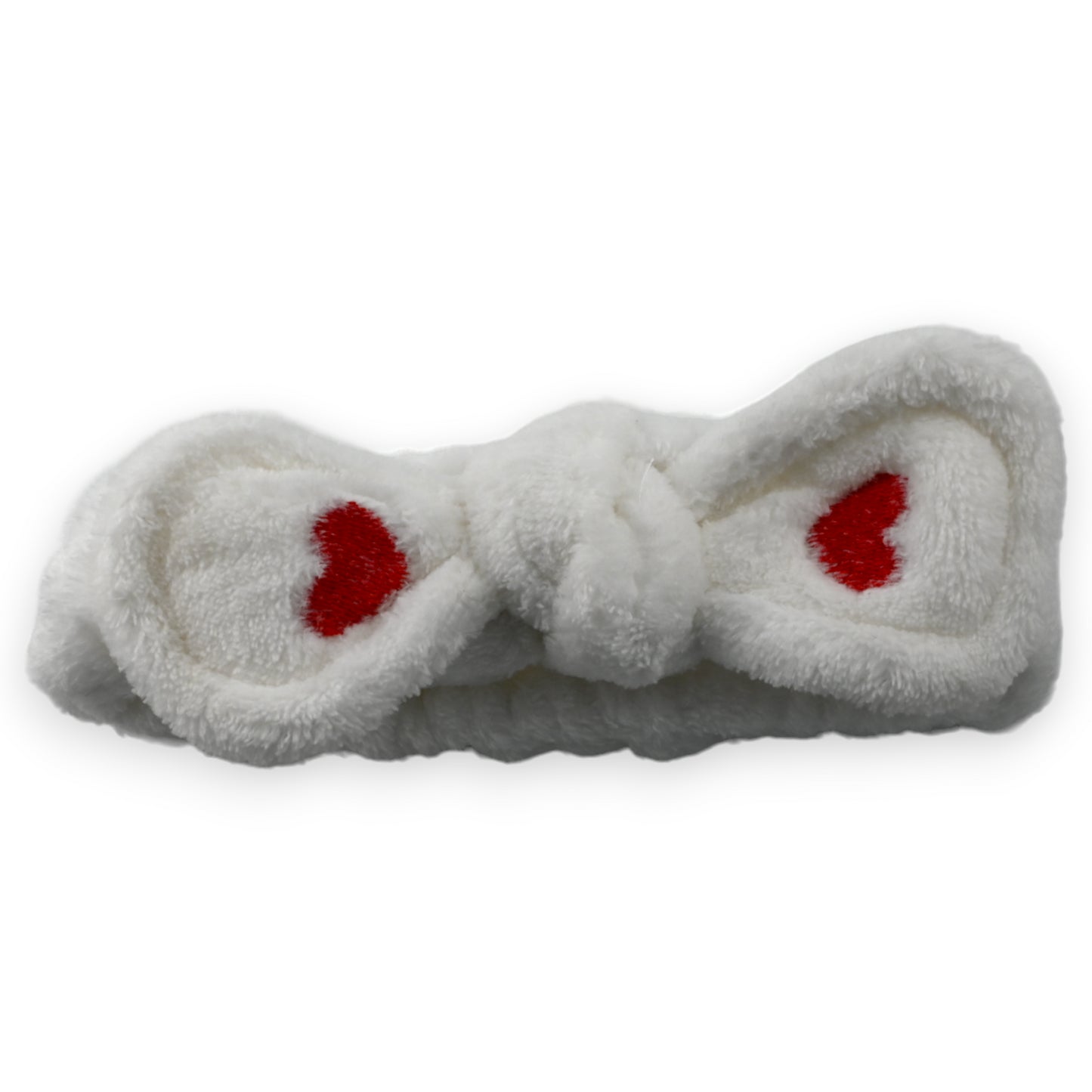 Bandeau à maquillage blanc femme noeud coeur