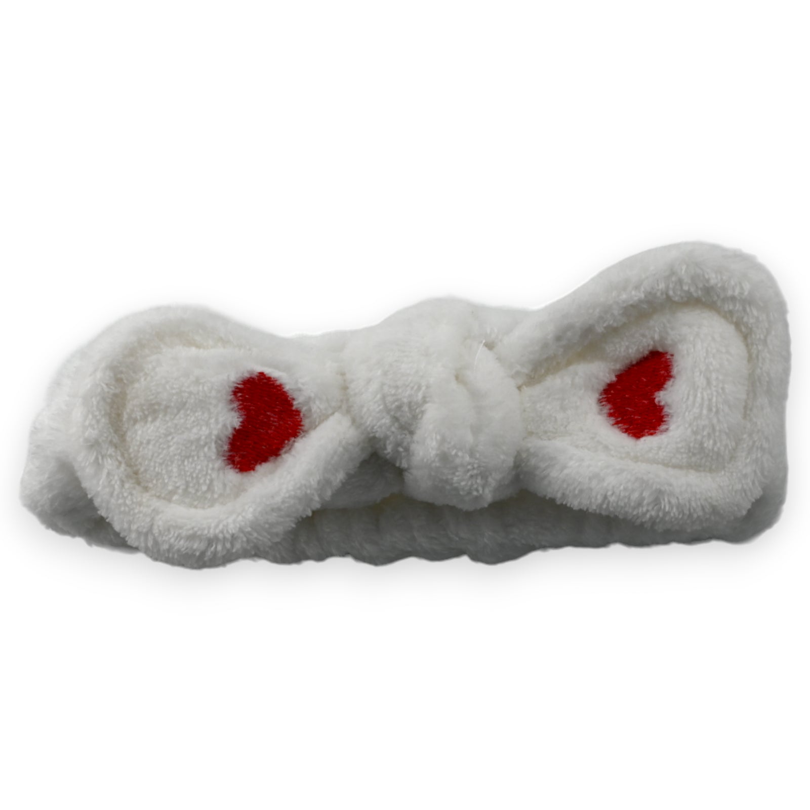 Bandeau à maquillage blanc femme noeud coeur