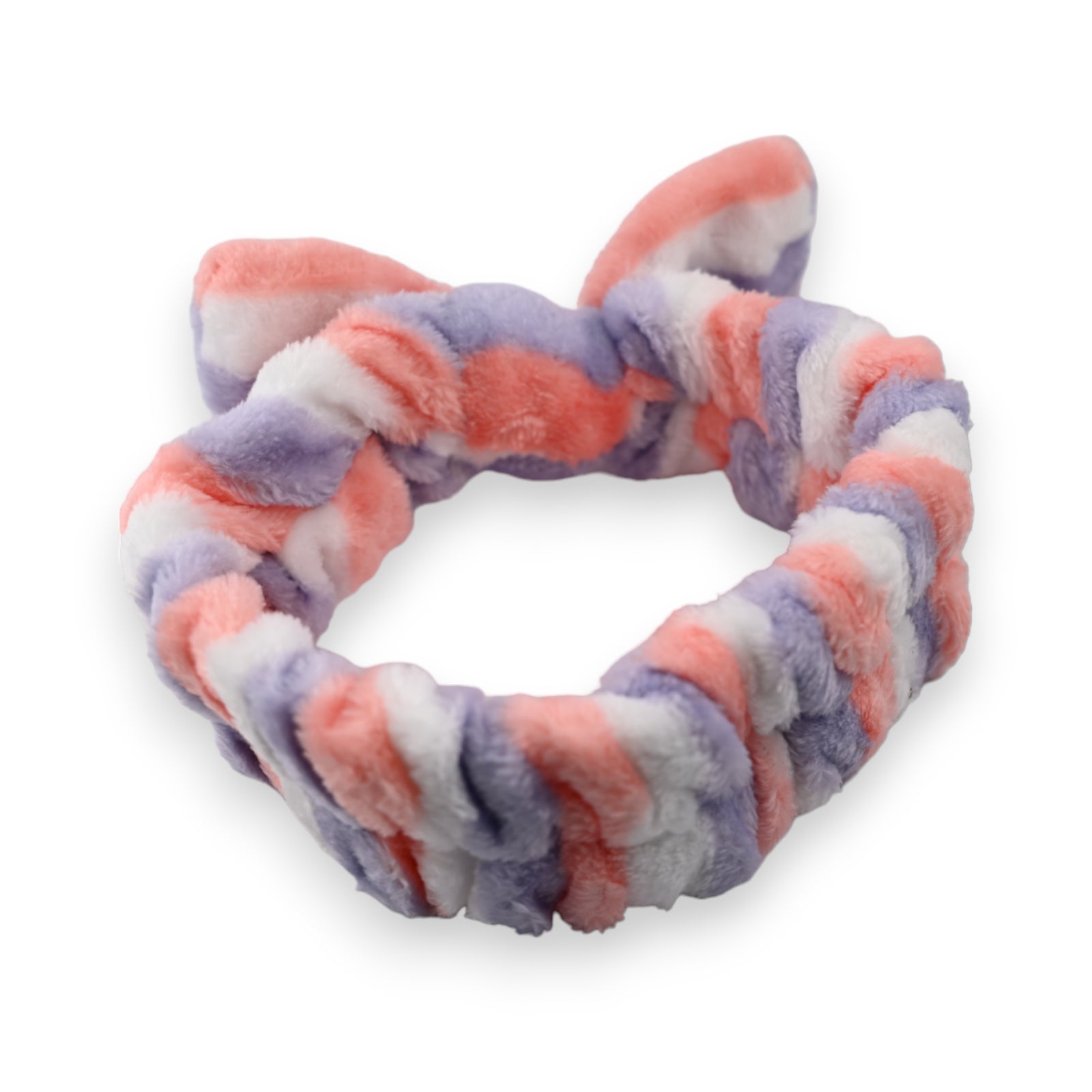 Bandeau à maquillage femme blanc corail et parme